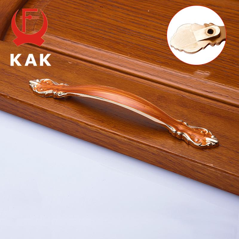 KAK European Zinc Alloy Cabinet Handles Wadrobe Door Pulls Drawer Knobs Kitchen Cupboard Handles Furniture Handle Hardware