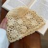 Hollow Knit Basin Caps Handmade Beanies Cap Korean Crochet Flower Hat  Outdoor
