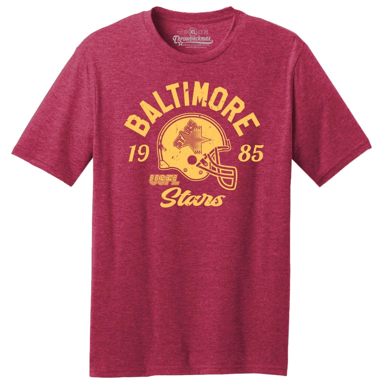 Baltimore Stars 1985 USFL Football TRI-BLEND Tee Shirt S