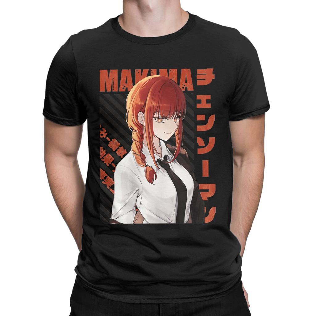 Chainsaw Main Anime Asa Mitaka T Shirts for Men Cotton Creative T-Shirts Crew Neck Tee Shirt Short Sleeve Clothes Plus Size