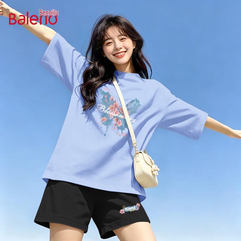 Baleno Women's Summer Casual Short Sleeve & Shorts Set