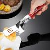 Slotted Design Steak Spatula Tongs Anti-scald Steak Flipping Clip Stainless Steel Grill Clamp  Home
