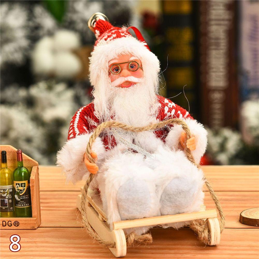 Sitting Home Decoration Kids Toys Christmas Tree Accessories Desktop Santa Claus Doll Xmas Ornament