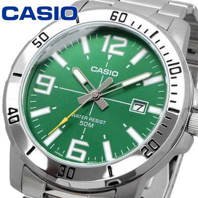 Cheap Metal Overseas Model Watch, Watch, Simple, MTP-VD01D-3BV, Band, Green