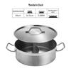 Jundingying 30cm Stainless Steel Divided Hotpot