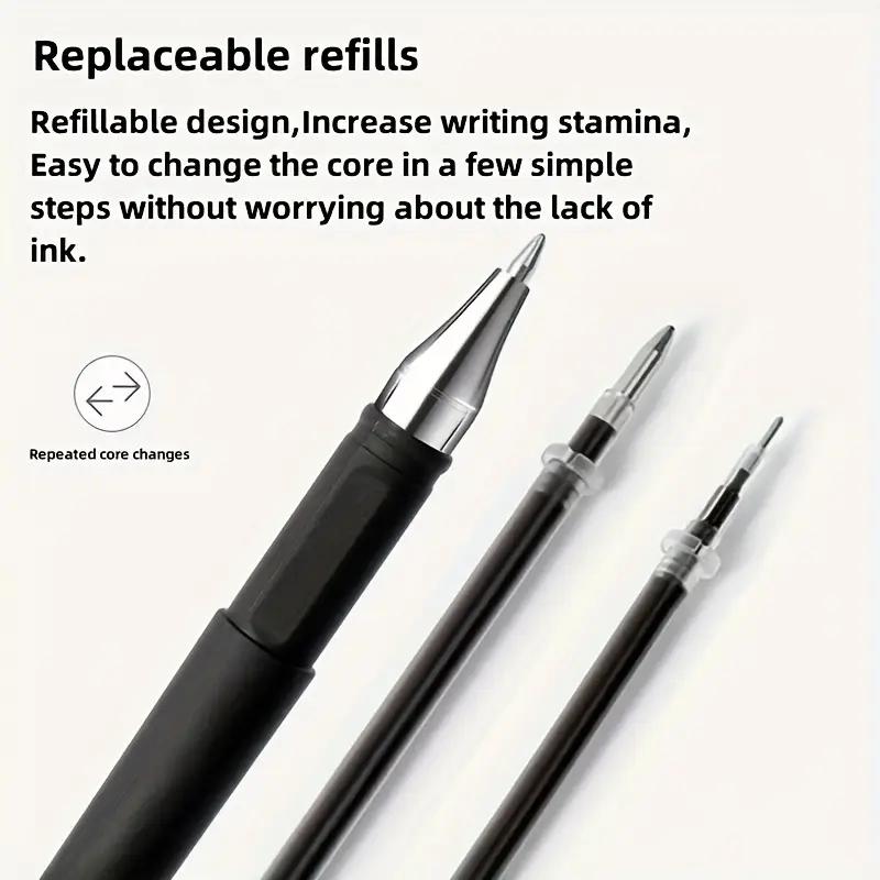 12 Stück 0,5 mm Gelstifte, Büro- und Geschäfts-Signaturstifte, Tintenpatronen für geschmeidiges Schreiben, Ideal für Prüfungen