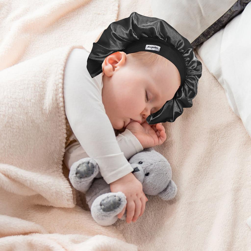 Black Shower Caps Wide Brim Shower Caps Reusable Bath Hair Cap for Ladies Men and Kids