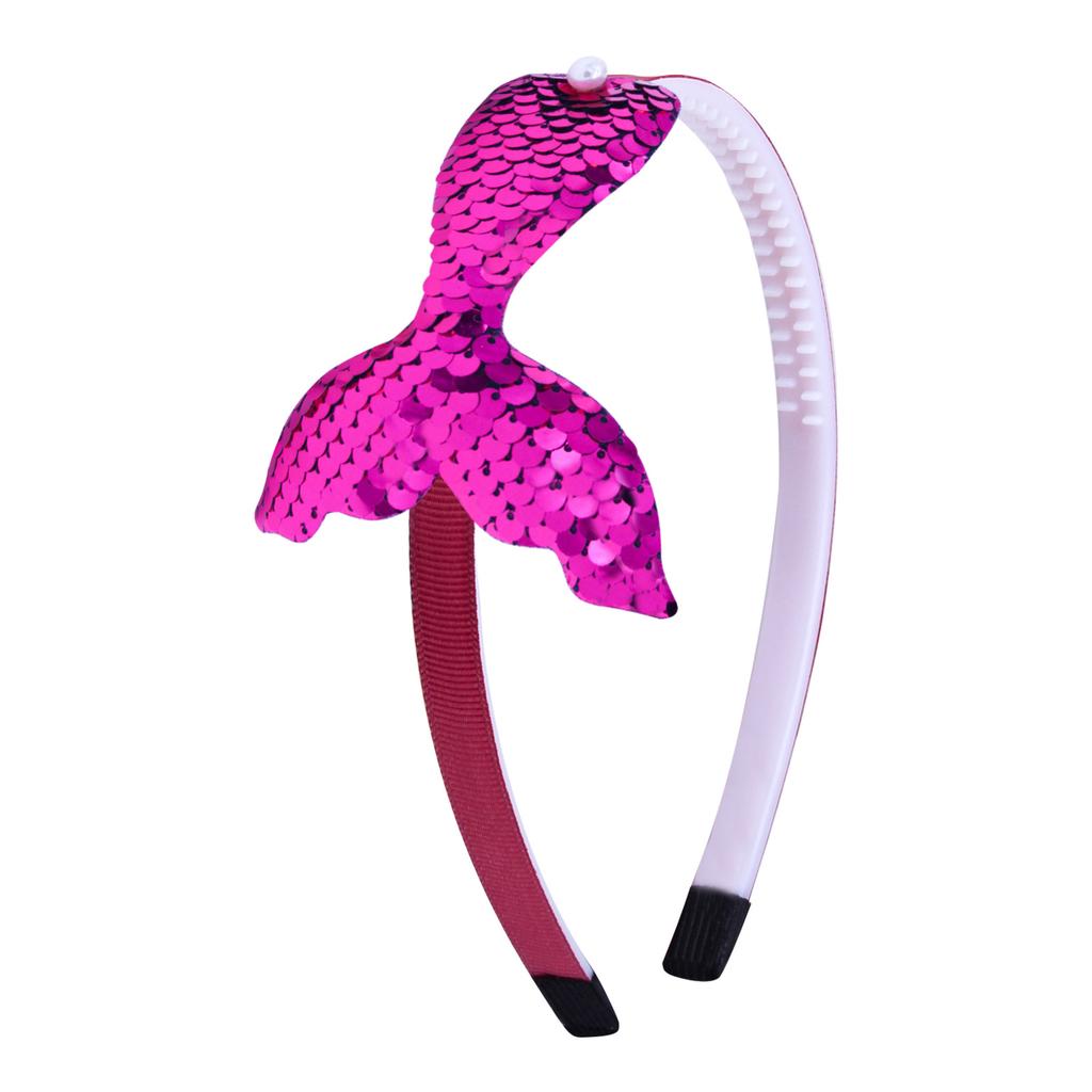 Mermaid Headbands for Girls Fish Tail Hair Band for Women White Headbands Seashell Ocean Mermaid Party Decorations Gifts