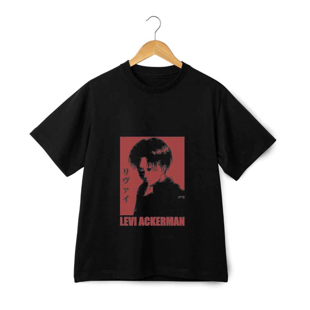 Unisex Attack on Titan Anime T-Shirt Mens Womens Tees Top Levi Ackerman Manga Graphic S