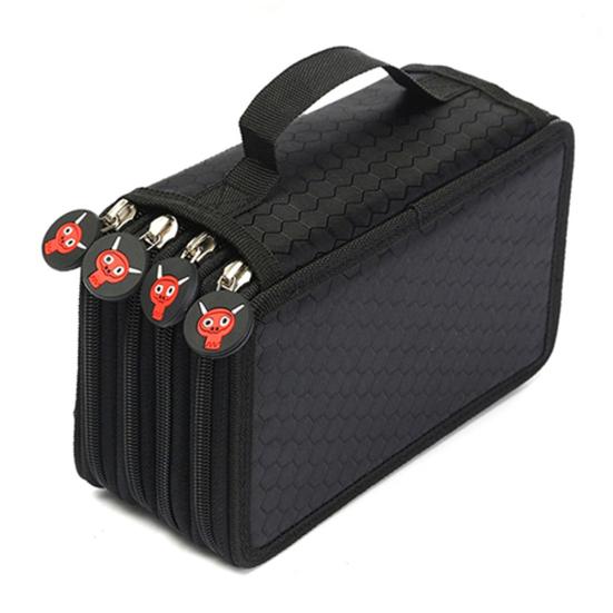 

Многослойный пенал большой емкости, коробка для канцелярских школьных принадлежностей, сумка для хранения косметики чёрный