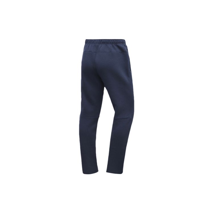 Li Ning Logo Pattern Loose Fit Sports Long Pants Men bottoms Floral-Gray Deep-Ocean-Blue AKLR013-3