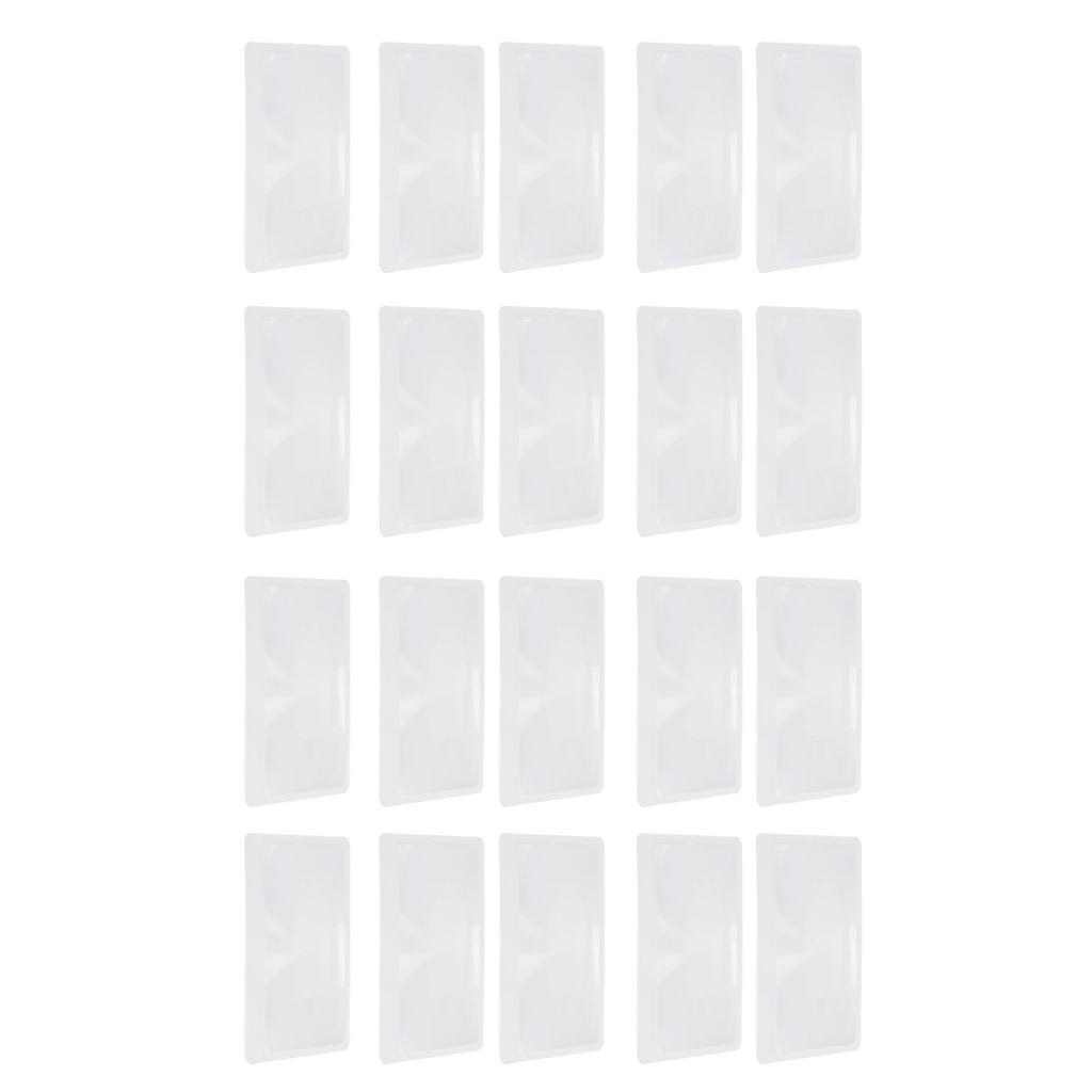 20 Sheet Credit Card Size 3X Magnifiers Portable Transparent Pocket Magnifying Reading Glass