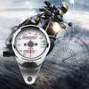 Universal Motorcycle Vintage Speedometer Odometer Gauge 0-160km/h Motor Instrument with LED Indicator for Cafe Racer