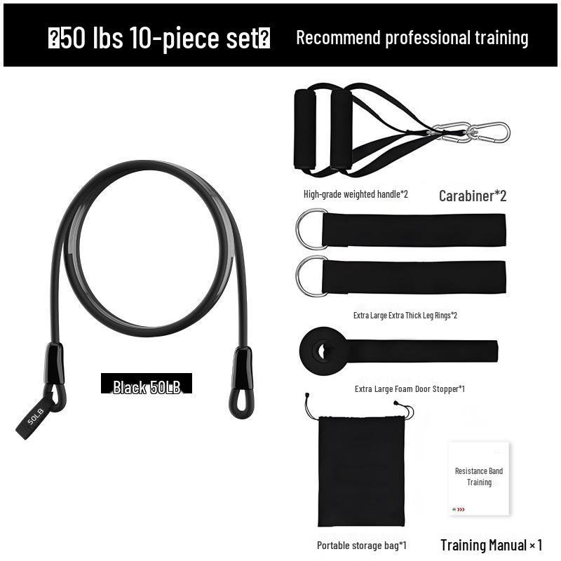 150lb Anti-Break Latex Resistance Bands Set – 11-Piece Multi-Functional Fitness Elastic Bands