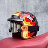 Retro Helmet Men's and Women's Electric Motorcycle 3/4 Helmet Half Helmet Four Seasons Universal Personality Couple