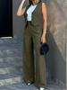 European and American Fashion Suit: Vest Waistcoat & Wide-Leg Pants Set