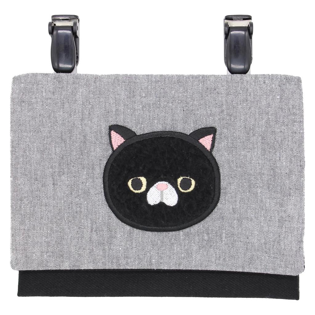 Jewelry Shop M Travel Pocket Clip Pouch for Nursery Elementary and Simple Pocket Made In Features a Black Cat Plain and Black Kindergarten, School,