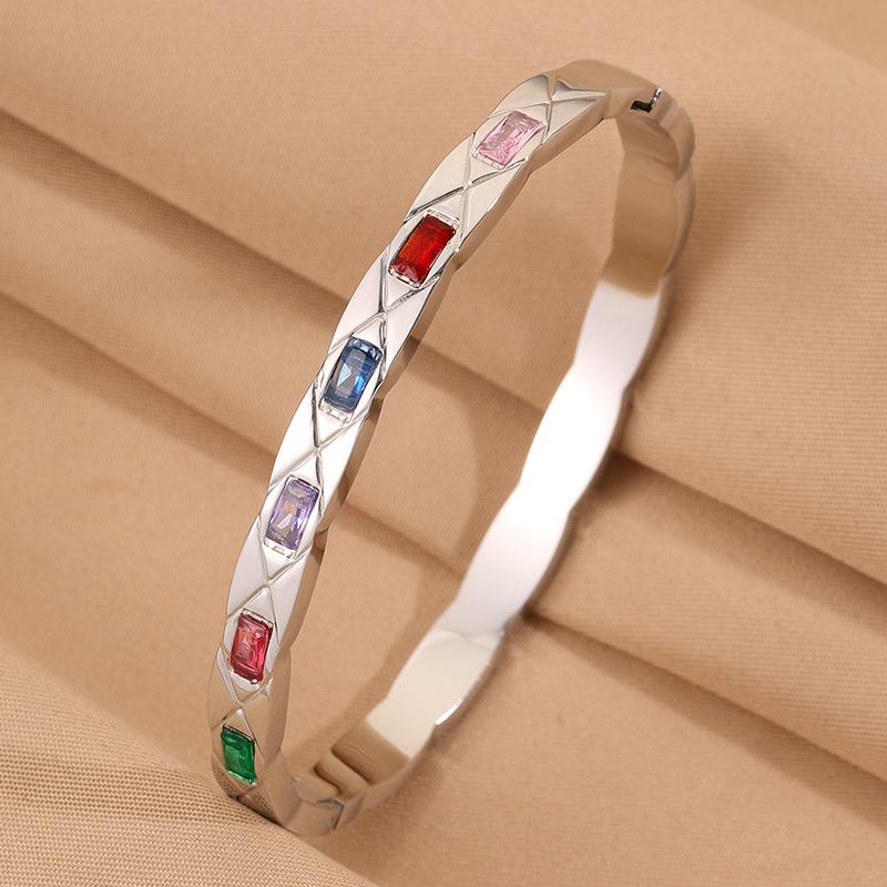 Scratched Light Luxury Colorful Opening Female Irregular Internet Celebrity Ing Style All-match Bracelet
