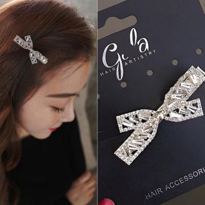 1PC Crystal Zirconium Alloy Hair Clip Simple Temperament Girls Side Bangs Clip Super Fairy Mori System Top Clip