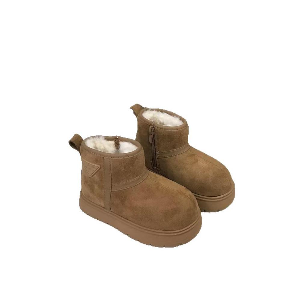 Baumwollgepolsterte Kinder-Schneestiefel 2025: Retro-Winterstil für Jungen und Mädchen