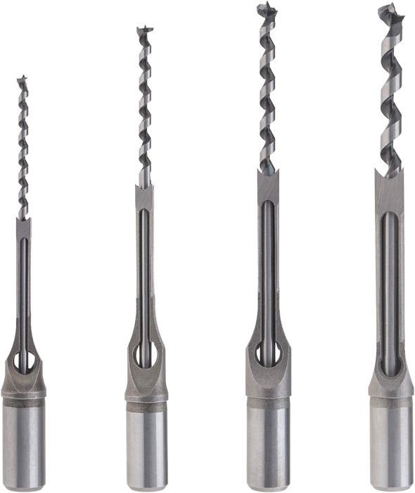 Kit 4 forets carrés mortaiser pour bois 6,4–12,7 mm (tige 19 mm) – AIMOONSA