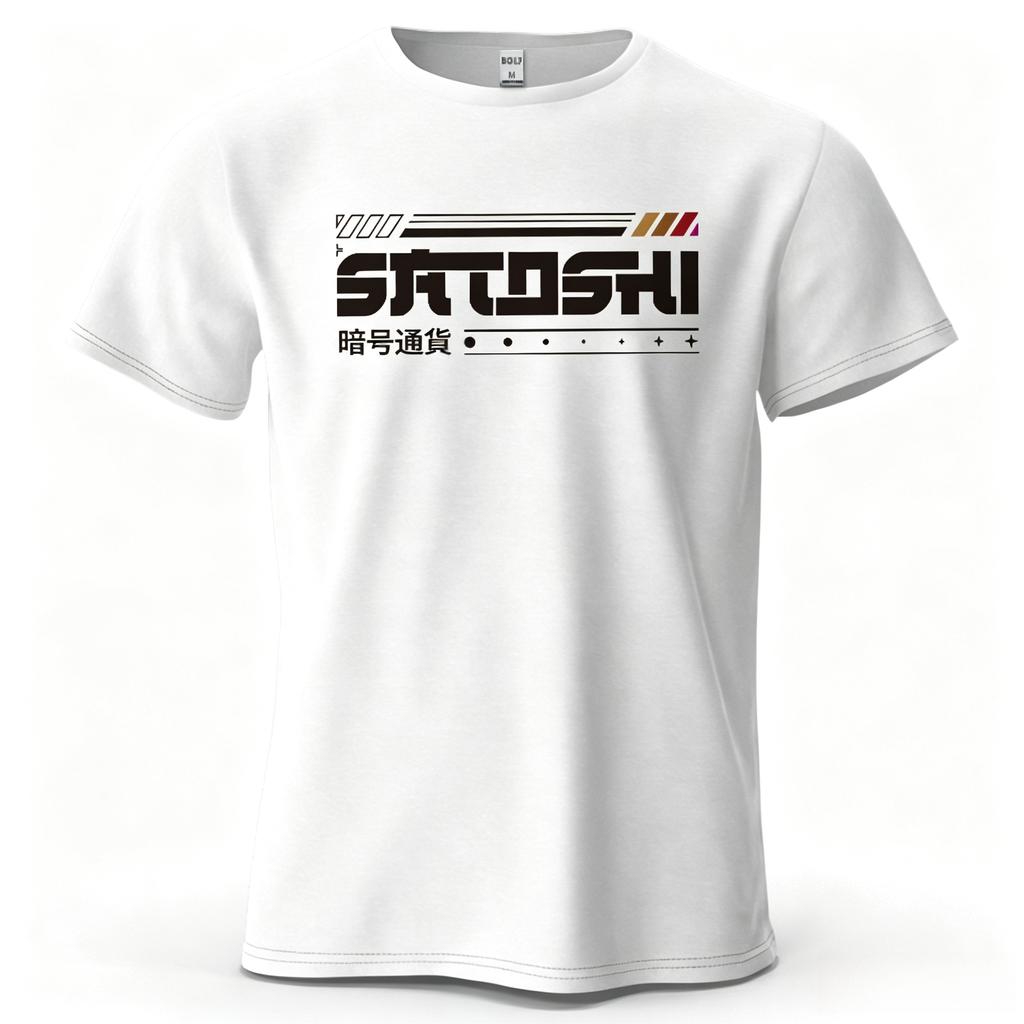 Satoshi And Crypto Printed Unisexs Tshirt Oversized Tech Theme Outfits Graphic Tees For Unisex Tops Tees Streetwear