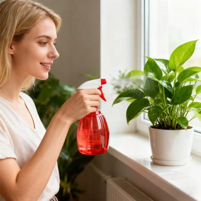 Botella de Spray Bomba Manual Gatillo Boquilla Ajustable Botella de Spray Portátil Plantas Flores Pulverizador de Agua