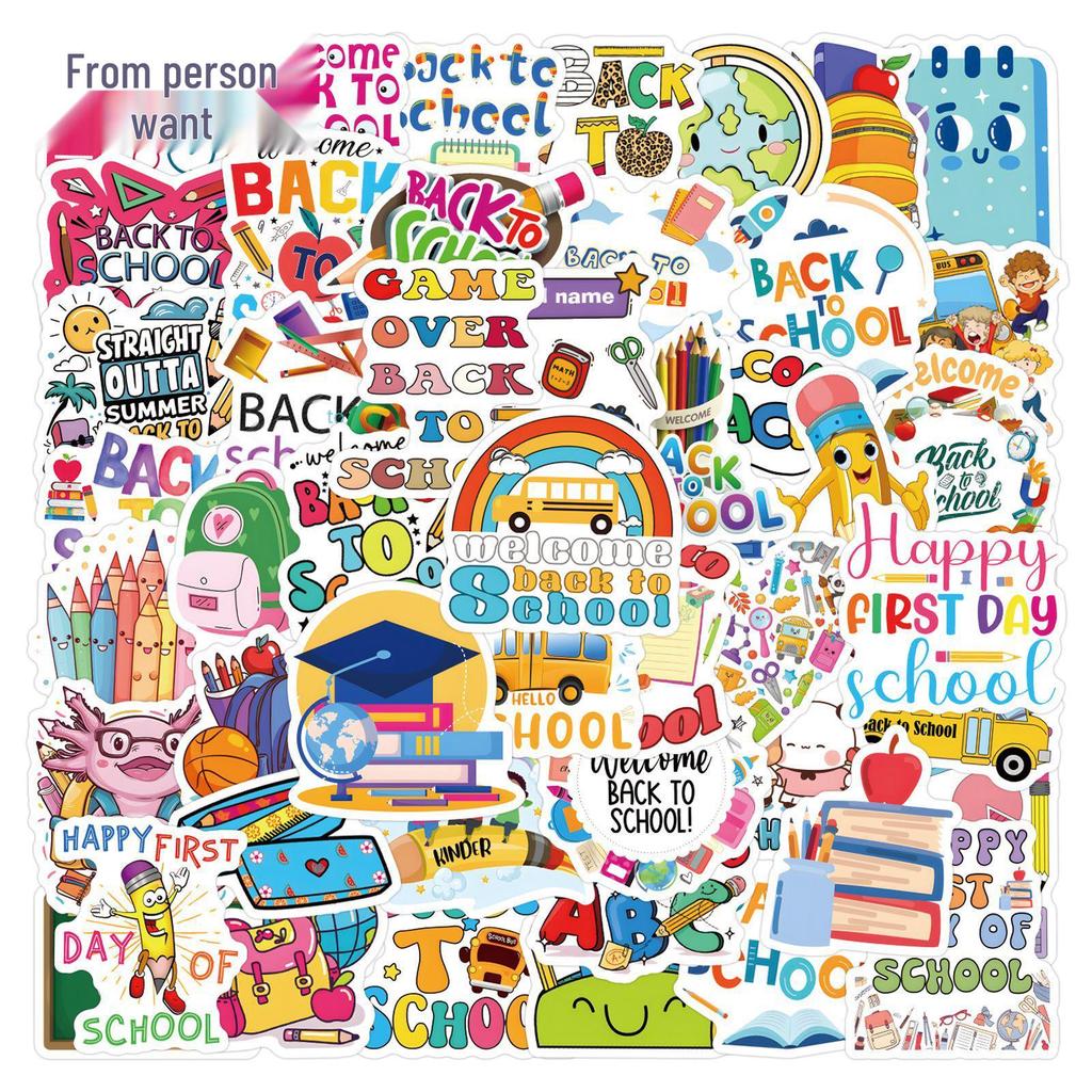 60-Piece Graffiti Sticker Set for School, Luggage & Phone Decoration