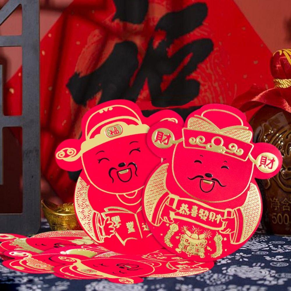 8pcs/set Cartoon Red Envelope Chinese Style Lucky Money Bag Red Pocket Bonus