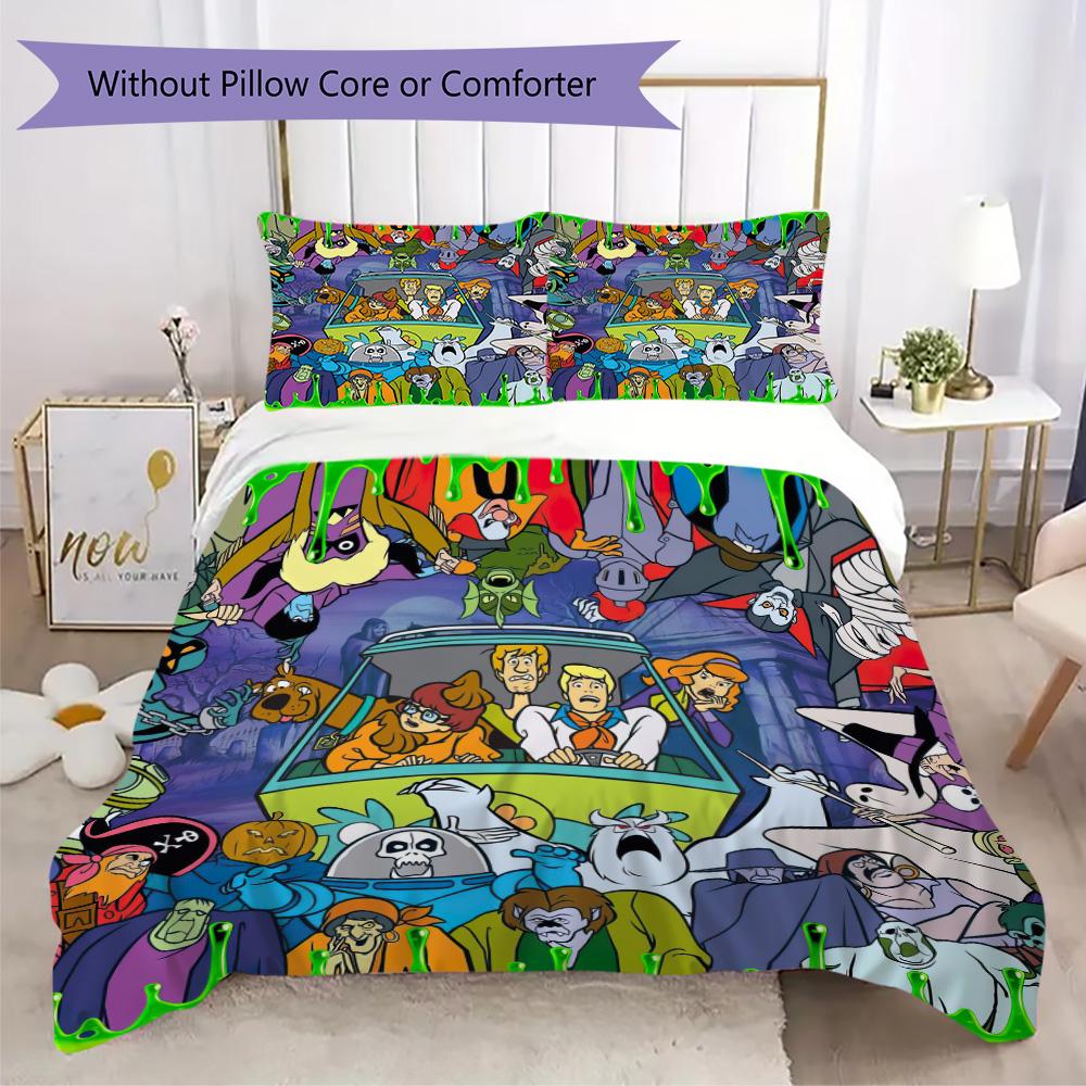 Halloween fantasy comedy adventure cartoon movie Scooby-Doo provides comfortable bedding covers and pillowcases for home use (without core) K9