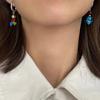 New Chinese-style Creative Geometric Beaded Little Bird Pendant Asymmetry Hoop Earring for Women Retro Personality Jewelry Gifts