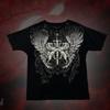 Flea Market Affliction T-shirt Man Vintage Boy Street Fashion Gothic Oversized Short Sleeves