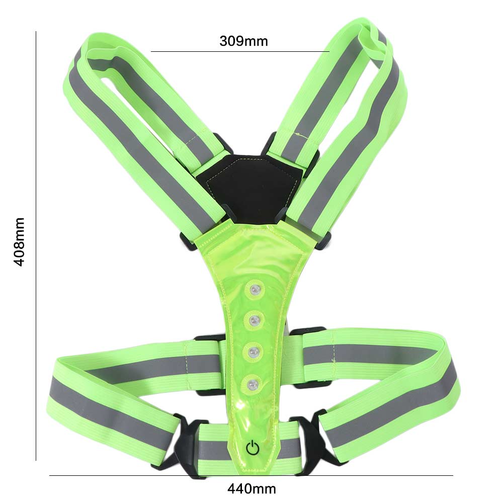 LED Reflective Vest High Visibility Night Running Light Up Vest Useful Running Gear  Night Walking