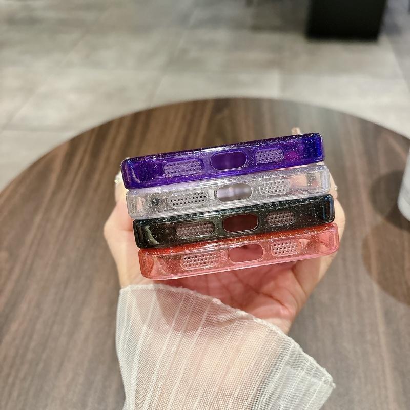 Luxury Shockproof Transparent Glitter Bling Phone Case for iPhone 17 Air 16 15 14 13 12 17 Pro Max Soft Bumper Clear Hard Cover