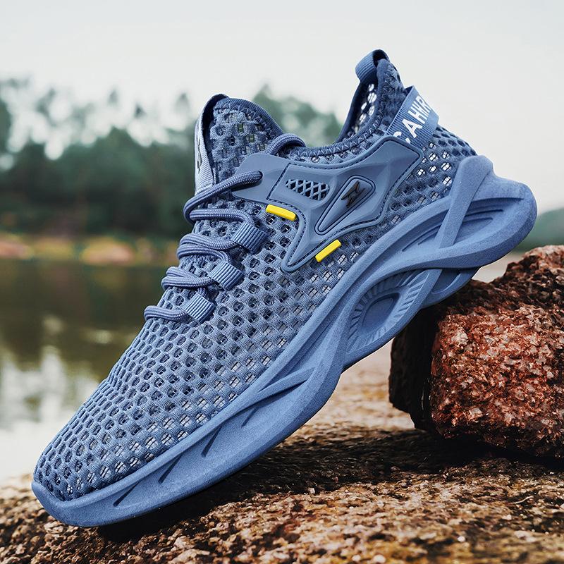 2025 summer new creek shoes wading shoes quick-drying large mesh hollow breathable mesh shoes men's comfortable sports shoes