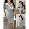 2026 Summer Women's Elegant Striped Button-Down Dress