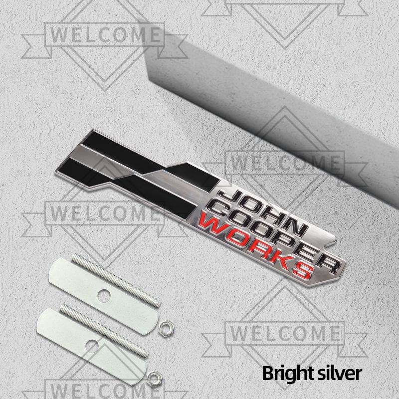 3D Car Stickers John Cooper Works Grille Emblem Auto Body Badge Trunk Decal For Mini Cooper S ONE J01 U25 F57 R53 R55 R56 R58