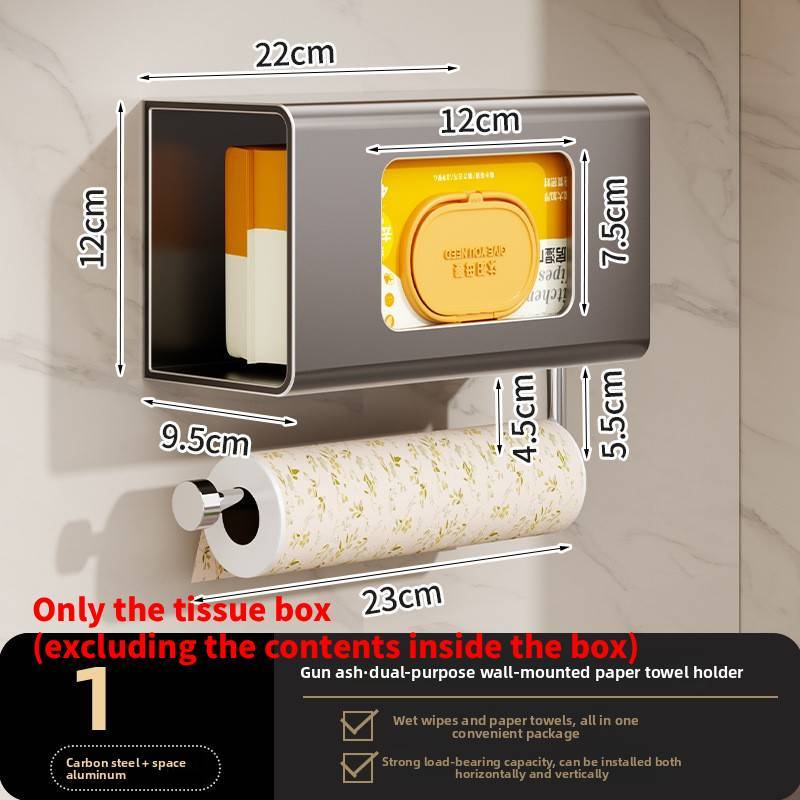 Kitchen Paper Towel Holder Wall Mount With No Drill Clip For Kitchen Organization