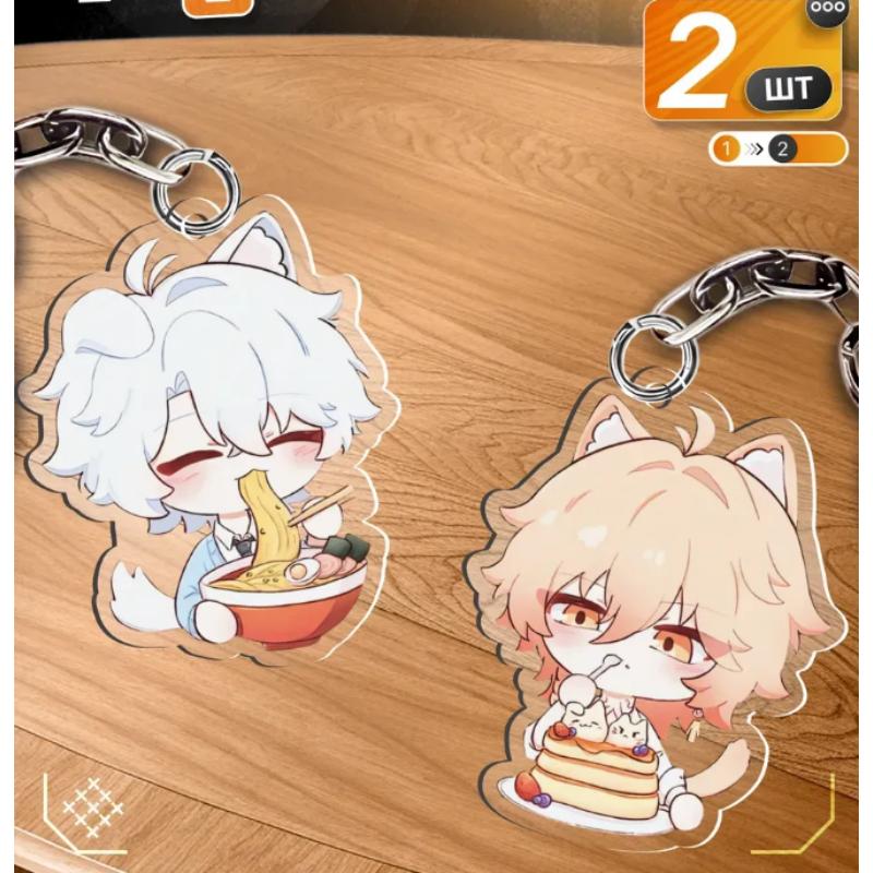 Acrylic Key Chain for Honkai: Star Rail Phainon Mydei Chibi Version Game Peripheral Acrylic Backpack Decoration Pendant Gift
