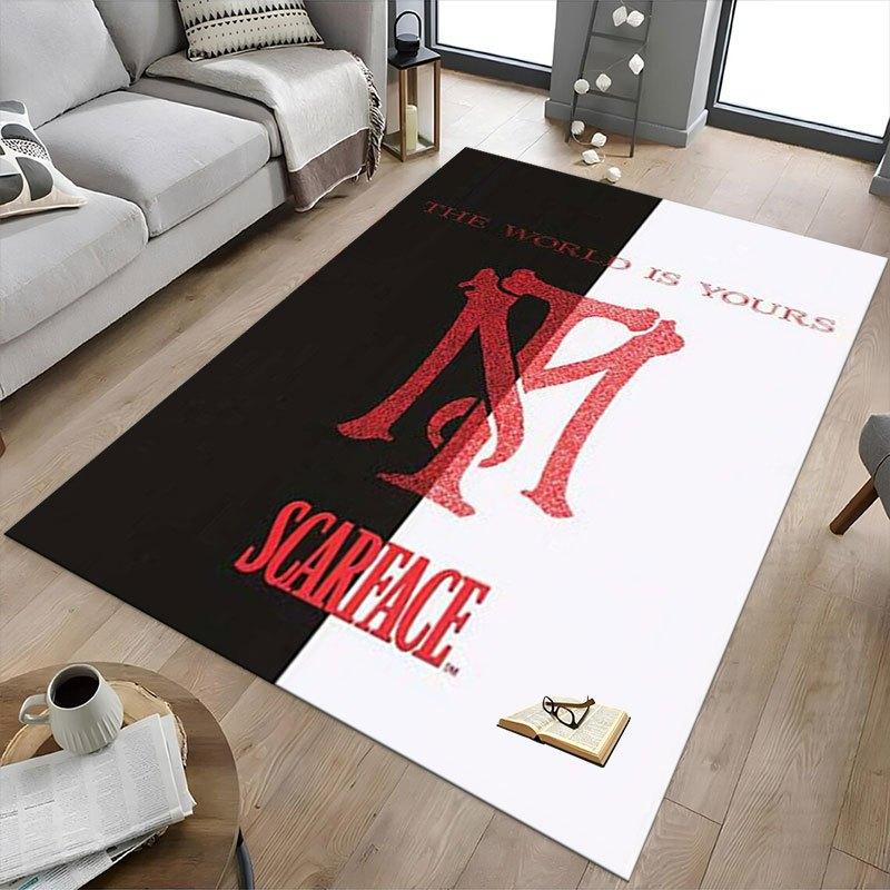 1pc Scarface Office Carpet Chair Mats Soft, Comfortable, All Season,Perfect for Home, Bedroom, or Office Decor, Perfect Gift for
