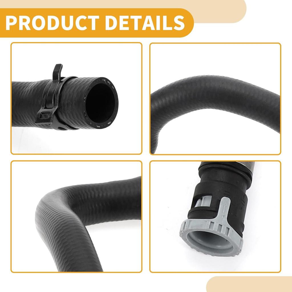 HVAC Heater Hose No.BV6118K579FD Engine Radiator Coolant Water Hose Pipe for Ford Focus III 2010-2023 Rubber Black Good Sealing