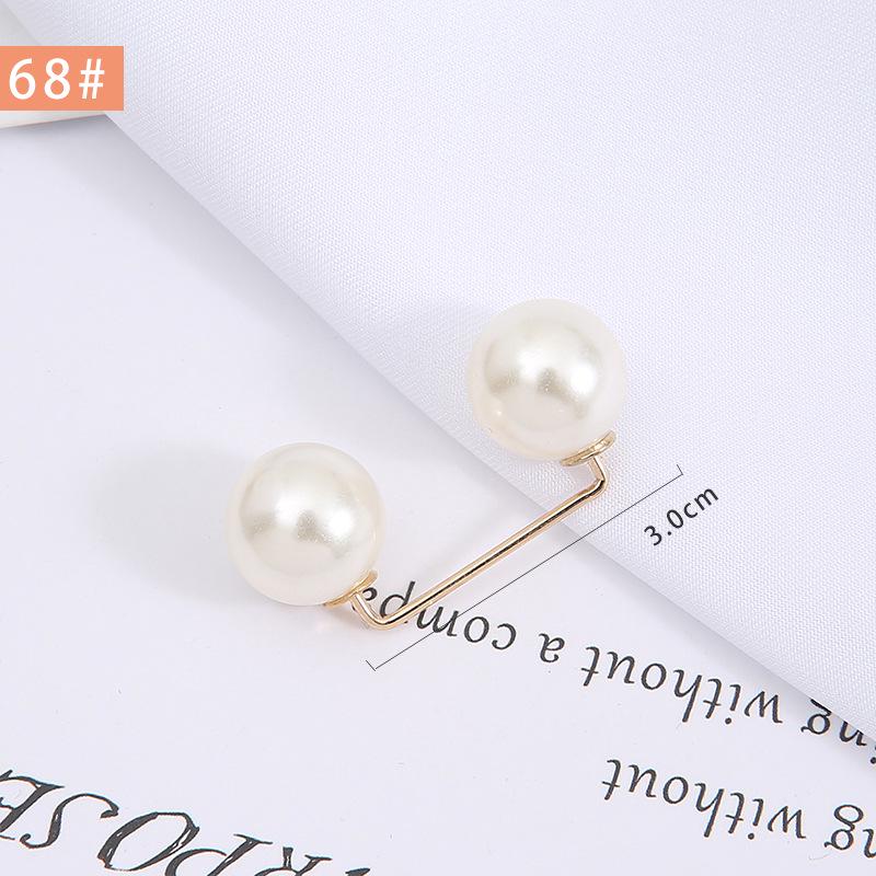 Pearl Anti-Exposure Brooch: Women's Waist-Cinching Pin & Clothing Decoration