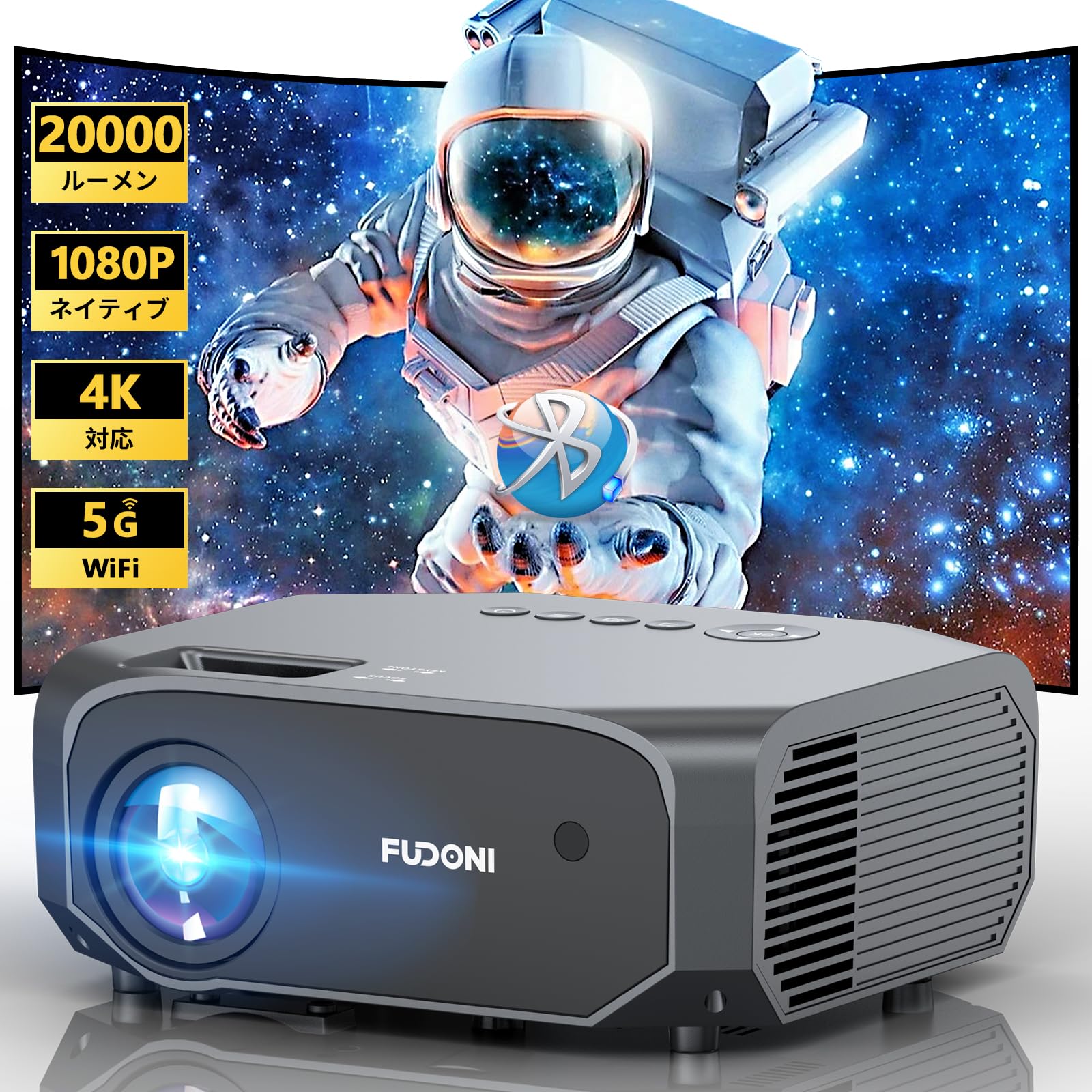 

home use 20000LM screen small 450 ANSI 4K 5G 8WHIFI home full 300 inch large Bluetooth zoom keystone game player connection [Latest & 100 included]