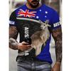 Australische Flagge Grafik 3D-Druck grenzüberschreitend neues Herren Kurzarm-T-Shirt vielseitig