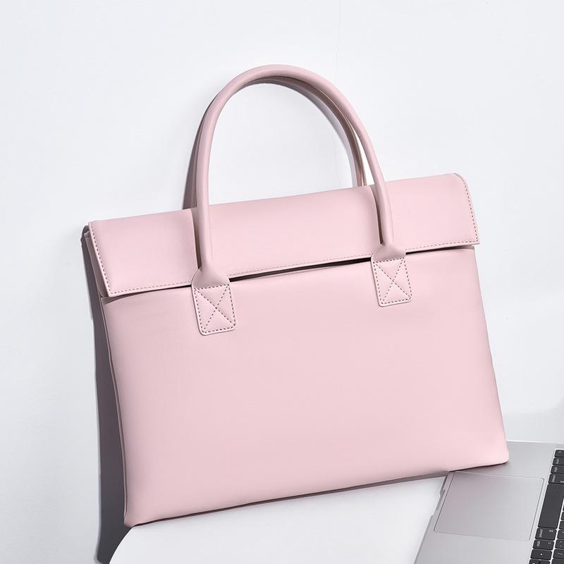 Direct Supply for Men and Women Handbags, Business Commuting, Large-capacity Meeting Briefcase, Solid Color Fashion Computer Bag