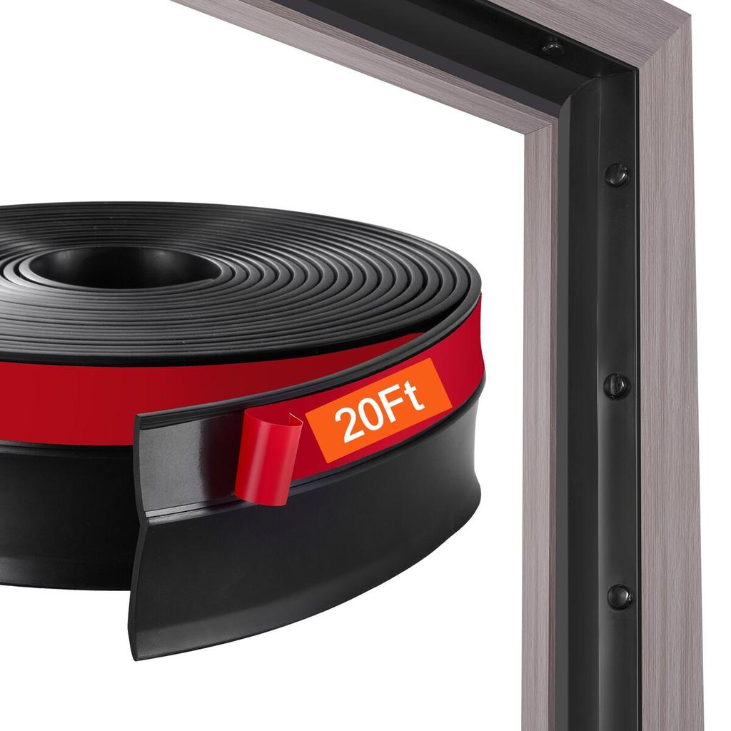 Garage Door Top and Sides Seal Strip 20 FT Universal Weather Stripping