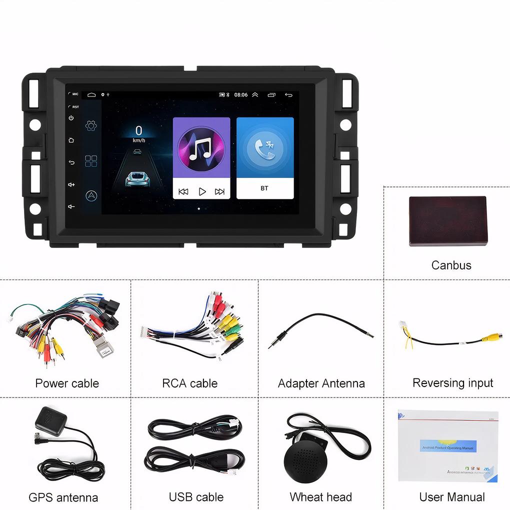 7 Inch IPS Car Stereo Player For GMC Yukon Chevy Silverado Sierra Android 13 GPS Navi Radio Car Stereo Player