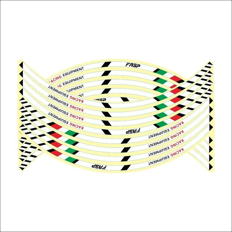 16-piece Set of Reflective Wheel Hub Stickers, Customized Wheel Hub Decorative Stickers for Car and Motorcycle Rims