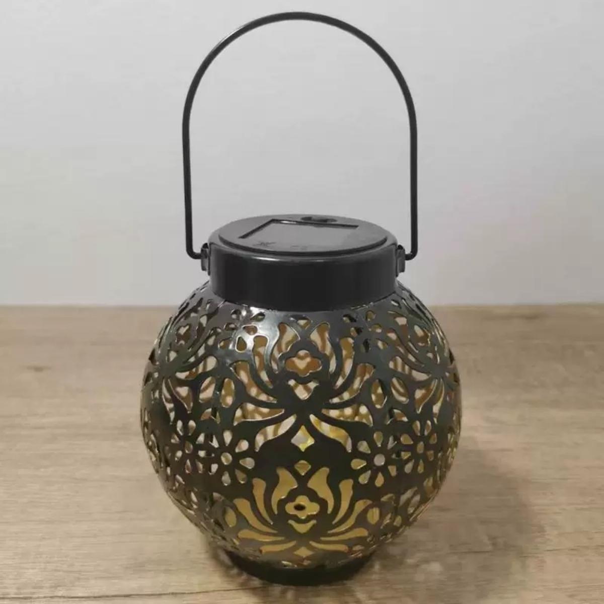 

HOMZY Уличный садовый солнечный светильник Железное искусство Подвесной светильник Полый светодиодный ландшафтный светильник Садовое украшение Проекционный светильник Водонепроницаемый