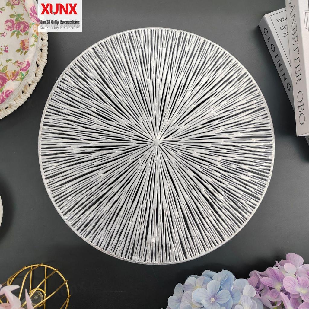 PVC Hollow Heat-Insulation Hot Stamping Placemat - Western Style Best Seller
